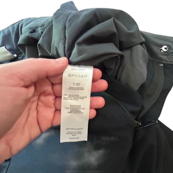 Spyder Snow Pants Men's M Black Insulated Nylon Ski Trousers Water Resistant - Picture 10 of 13